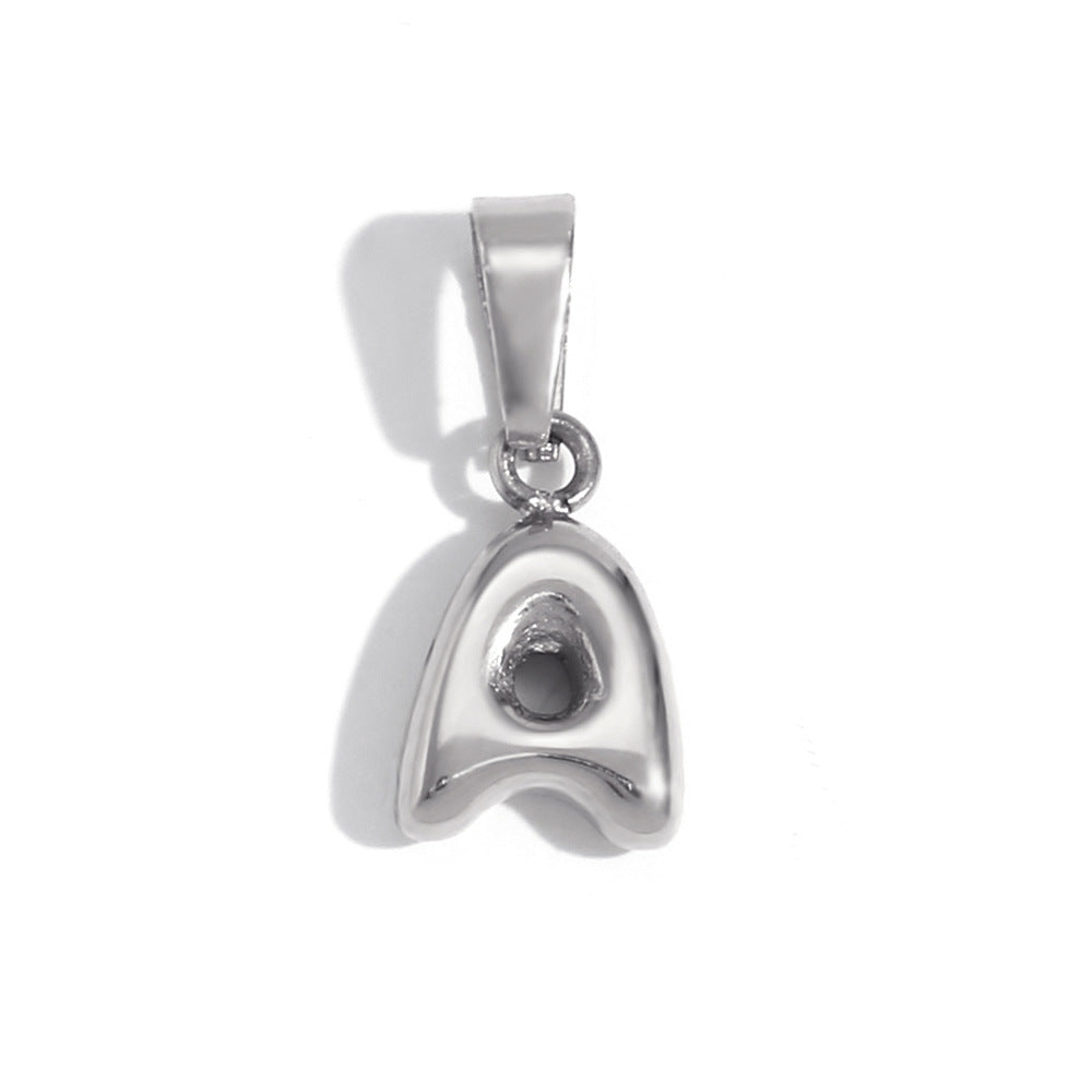 Wholesale Stainless Steel Gold Mini Bubble Letter Pendant